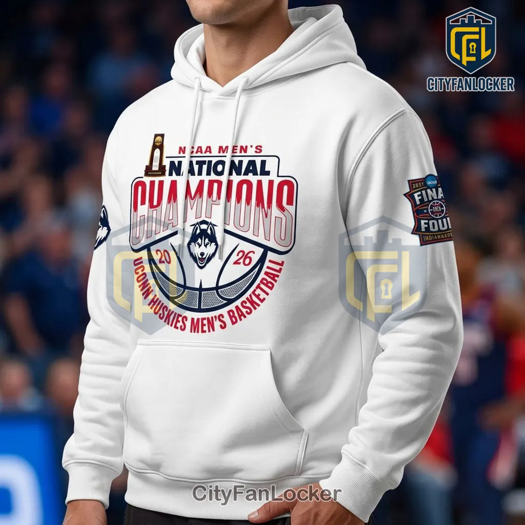 2026 UConn Huskies Men’s Basketball National Champs Fan Pullover Hoodie