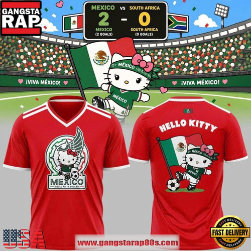 2026 World Cup Mexico National Soccer x Hello Kitty Night T Shirt