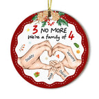 Personalized Gift For Baby First We’re Family Of Four Circle Ornament