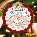 Personalized Gift For Baby First We’re Family Of Four Circle Ornament