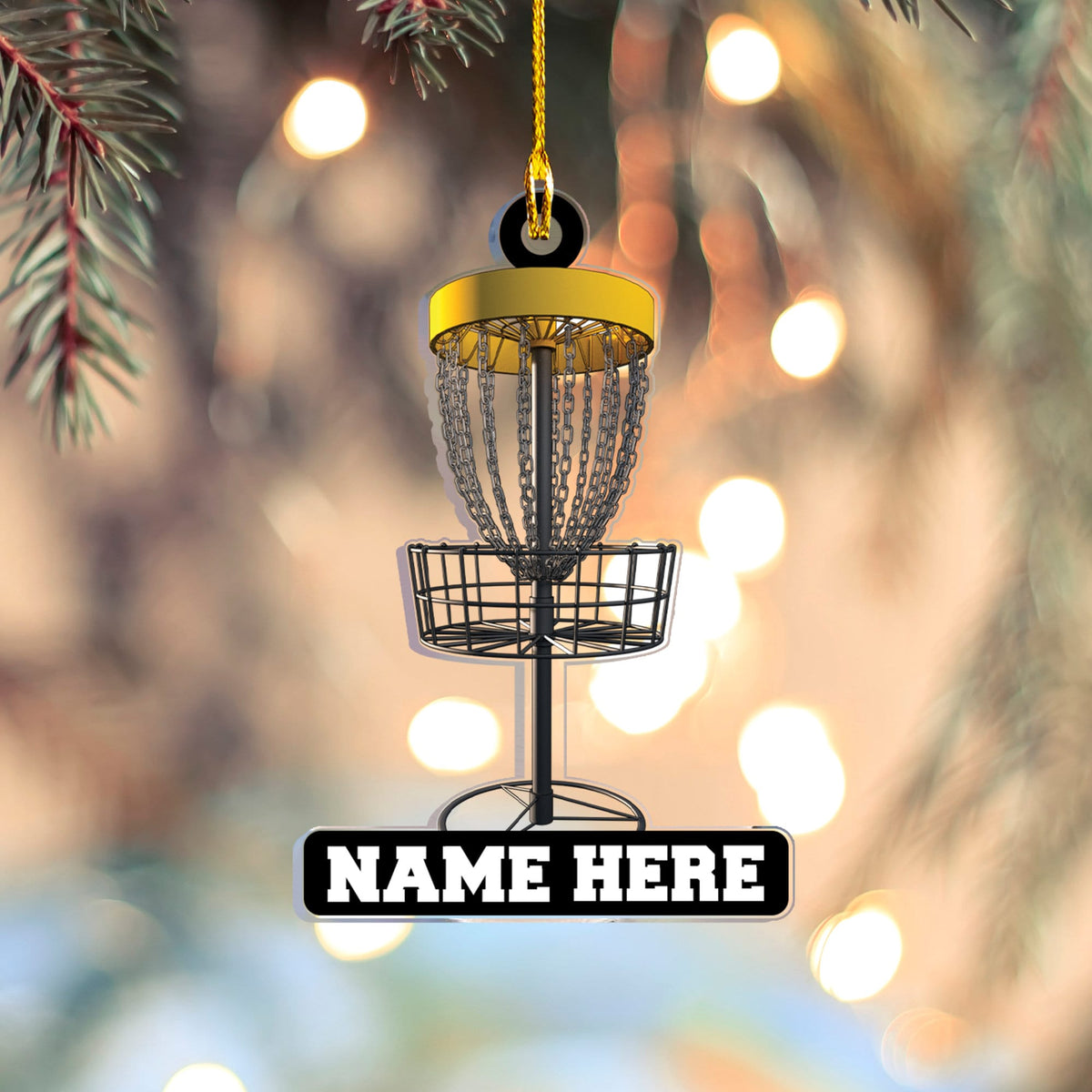 Disc Golf Christmas Ornament - Personalized Custom Shaped Acrylic Ornament - Christmas Gift For Golfers, Golf Lovers