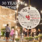 30th Wedding Christmas Ornaments Red Bird I Blessed Family Gifts