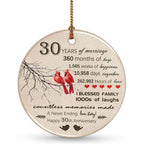 30th Wedding Christmas Ornaments Red Bird I Blessed Family Gifts