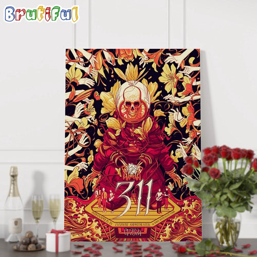311 Band July 23 2024 Everwise Amphitheater Indianapolis IN Wall Art Poster Canvas