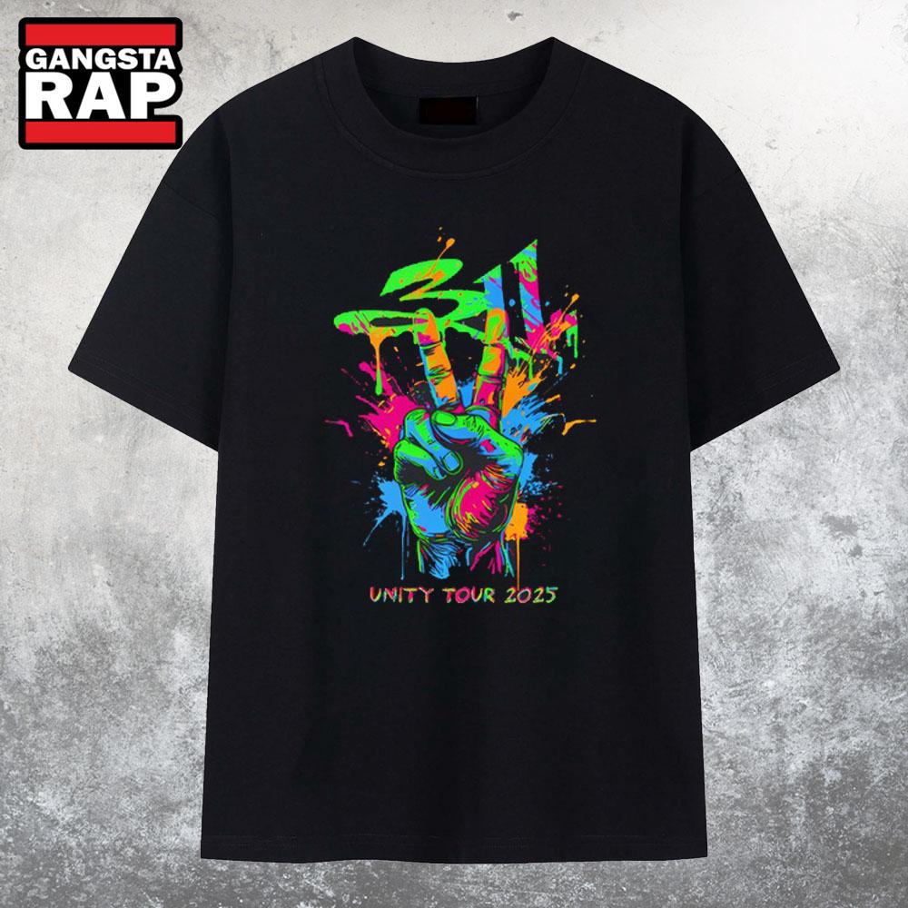 311 Unity Tour Peace Splatter 2025 T Shirt