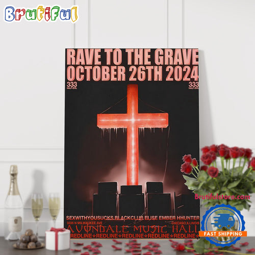 333 Half-Evil Chicago IL A Vondale Music Hall Oct 26 2024 Tour Halloween Poster Canvas Art