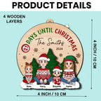 Countdown Until Christmas - Personalized Christmas Family Countdown Ornament