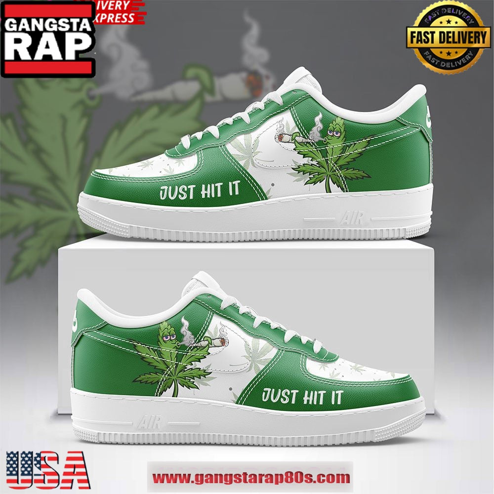 420 Just Hit It Awesome Limited Air Force 1 Running Sneakers Shoes