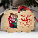 Our First Christmas Together - Personalized Medallion Aluminum Ornament - Babies 1st Christmas Gifts