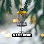 Disc Golf Christmas Ornament - Personalized Custom Shaped Acrylic Ornament - Christmas Gift For Golfers, Golf Lovers