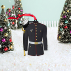 Marine Uniform 2D Flat Ornament - Personalized Custom Shaped Acrylic Ornament - Christmas Gift For Military, Army Dad, Husband