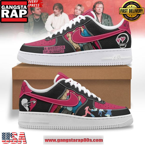 5 Seconds of Summer New Design Air Force 1 Sneakers Shoes