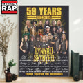 59 Years Of 1964-2023 Lynyrd Skynyrd Thank You For The Memories Signature Poster Canvas Art
