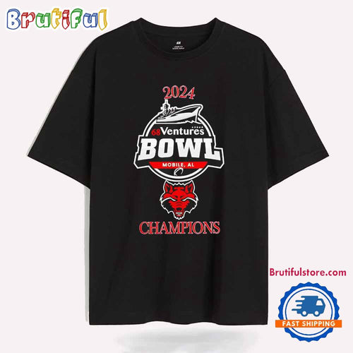 68 Ventures Bowl 2024 Arkansas State Red Wolves Champions T Shirt