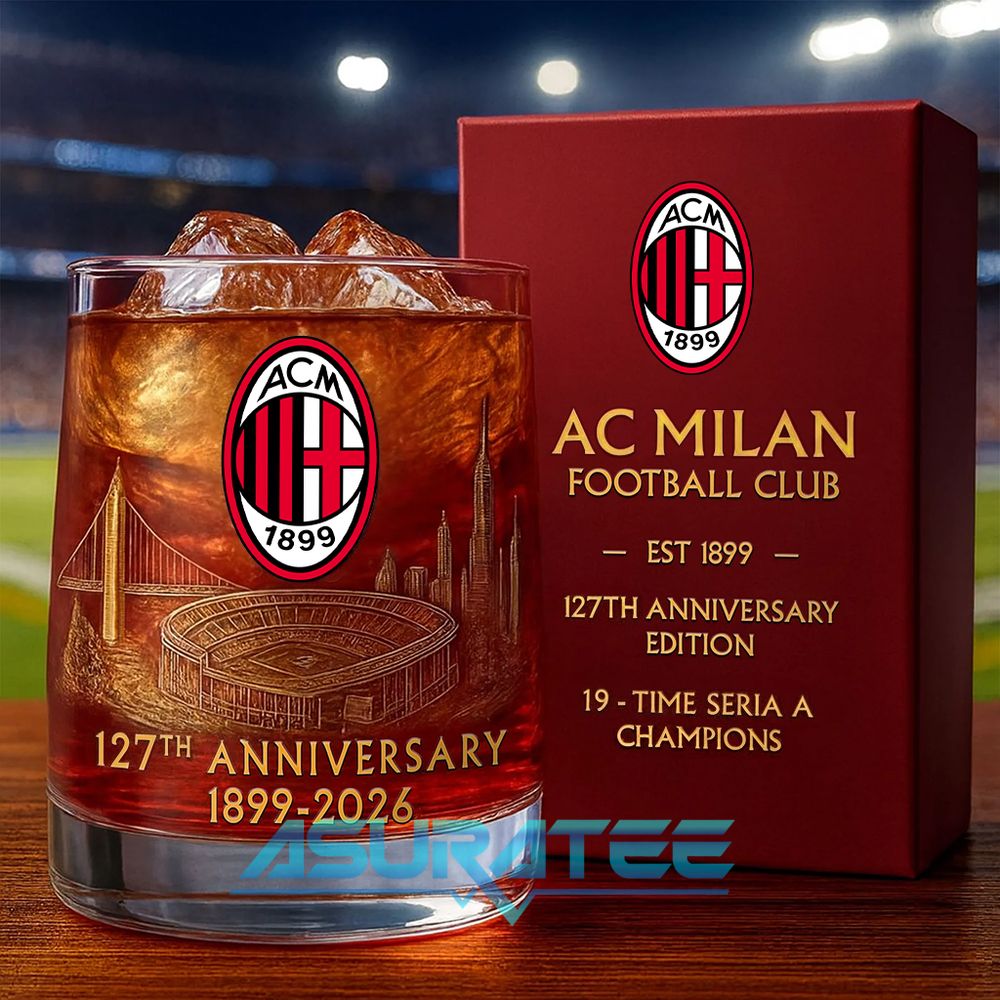 AC Milan FC 127th Anniversary Commemorative Whiskey Glass