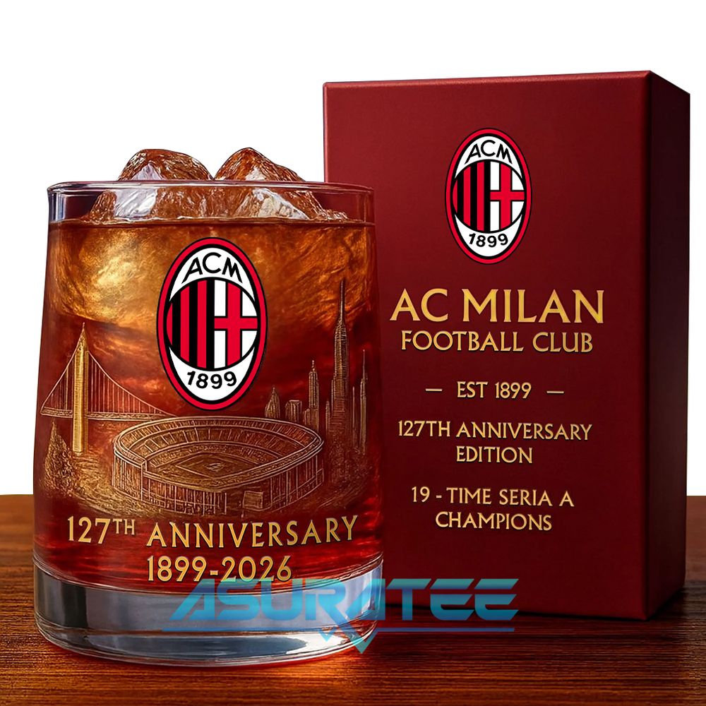 AC Milan FC 127th Anniversary Commemorative Whiskey Glass