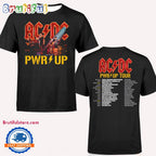 ACDC Band ACDC Rock Music Band Pwr Up - Pwr Up Tour 2024 with Pwr Tour Dates T Shirt