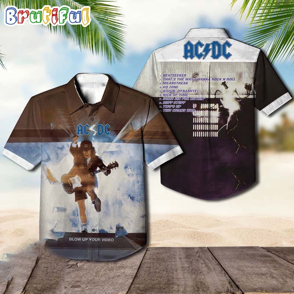 ACDC Blow Up Your Video Album Cover 2024 Hawaiian Shirt, ACDC Music Band Aloha Shirt