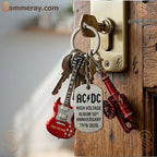 AC/DC High Voltage Album 50th Anniversary 1976-2026 Keychain