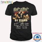 ACDC Pwr Tour 51 Years 1973-2024 Signatures T Shirt