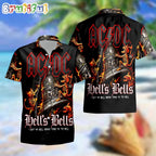 ACDC World Tour Acdc Pwr Up Tour 2024 Hawaiian Shirt Back In Black Album Aloha Shirt