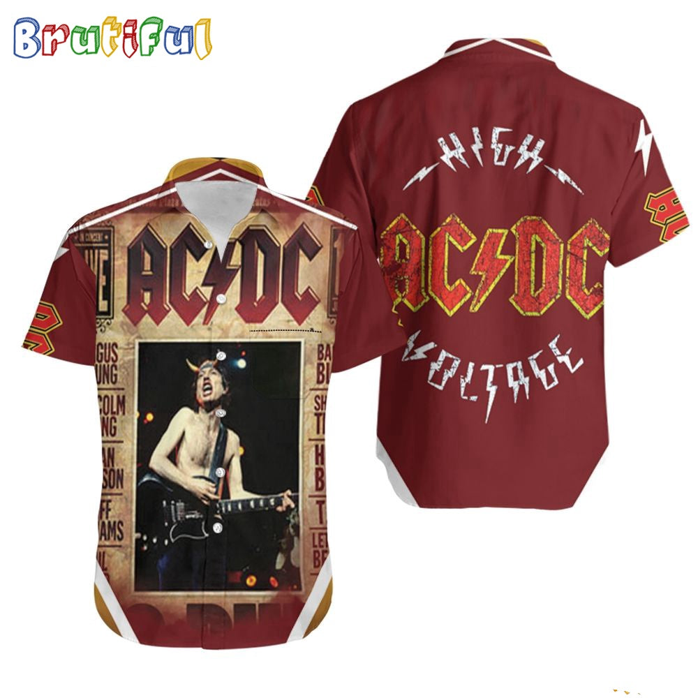 ACDC World Tour Acdc Pwr Up Tour 2024 Hawaiian Shirt No Bull Aloha Shirt