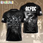 ACDC World Tour Acdc Pwr Up Tour 2024 Shirt Back In Black Graphic 3D Shirt