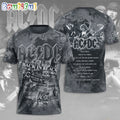 ACDC World Tour Acdc Pwr Up Tour 2024 Shirt Rock Back In Black Graphic 3D Shirt
