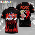 ACDC World Tour Acdc Pwr Up Tour 2024 Shirt Rock Power Up Graphic 3D Shirt