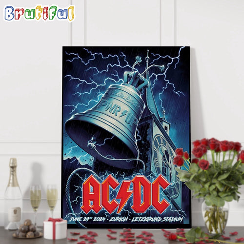 ACDC Zurich Letzigrund Stadium Switzerland June 29 2024 Print Wall Art Poster Canvas