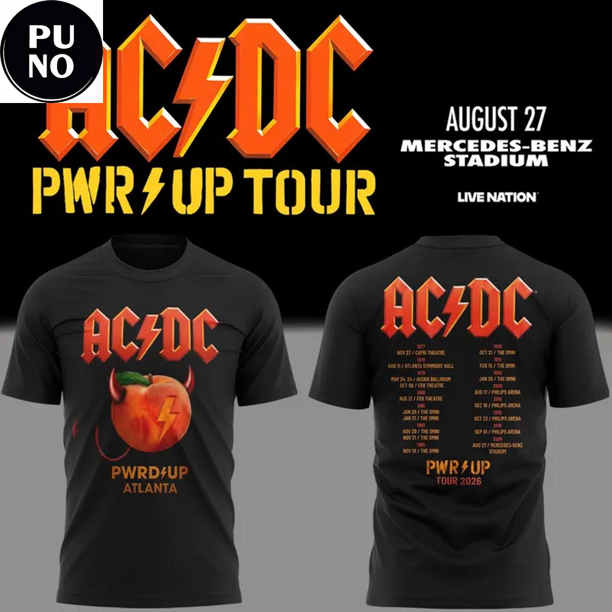 AC/DC PWR UP Tour 2026 Mercedes-Benz Stadium T-Shirt