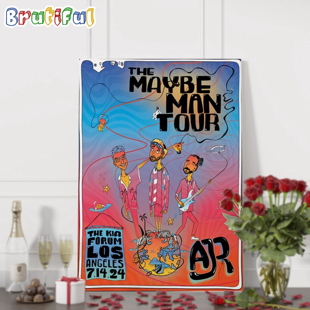 AJR Brothers July 14 2024 The Kia Forum Los Angeles Wall Art Poster Canvas