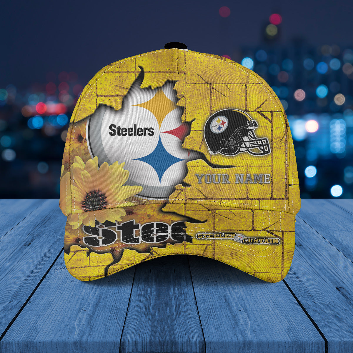 Personalized NFL Pittsburgh Steelers All Over Print Baseball Cap Show Your Pride