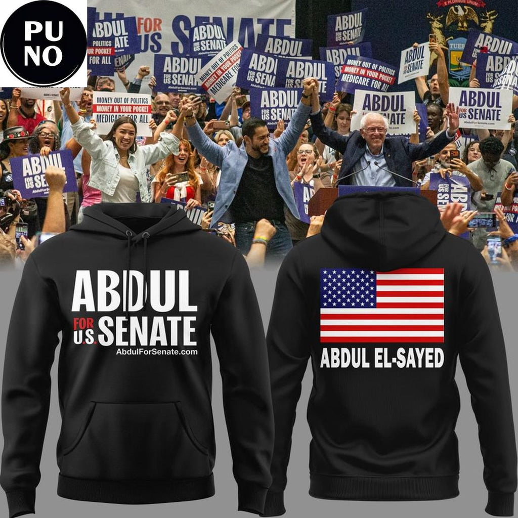 Abdul El-Sayed Wins Michigan Democratic 2026 US Flag Hoodie T-Shirt