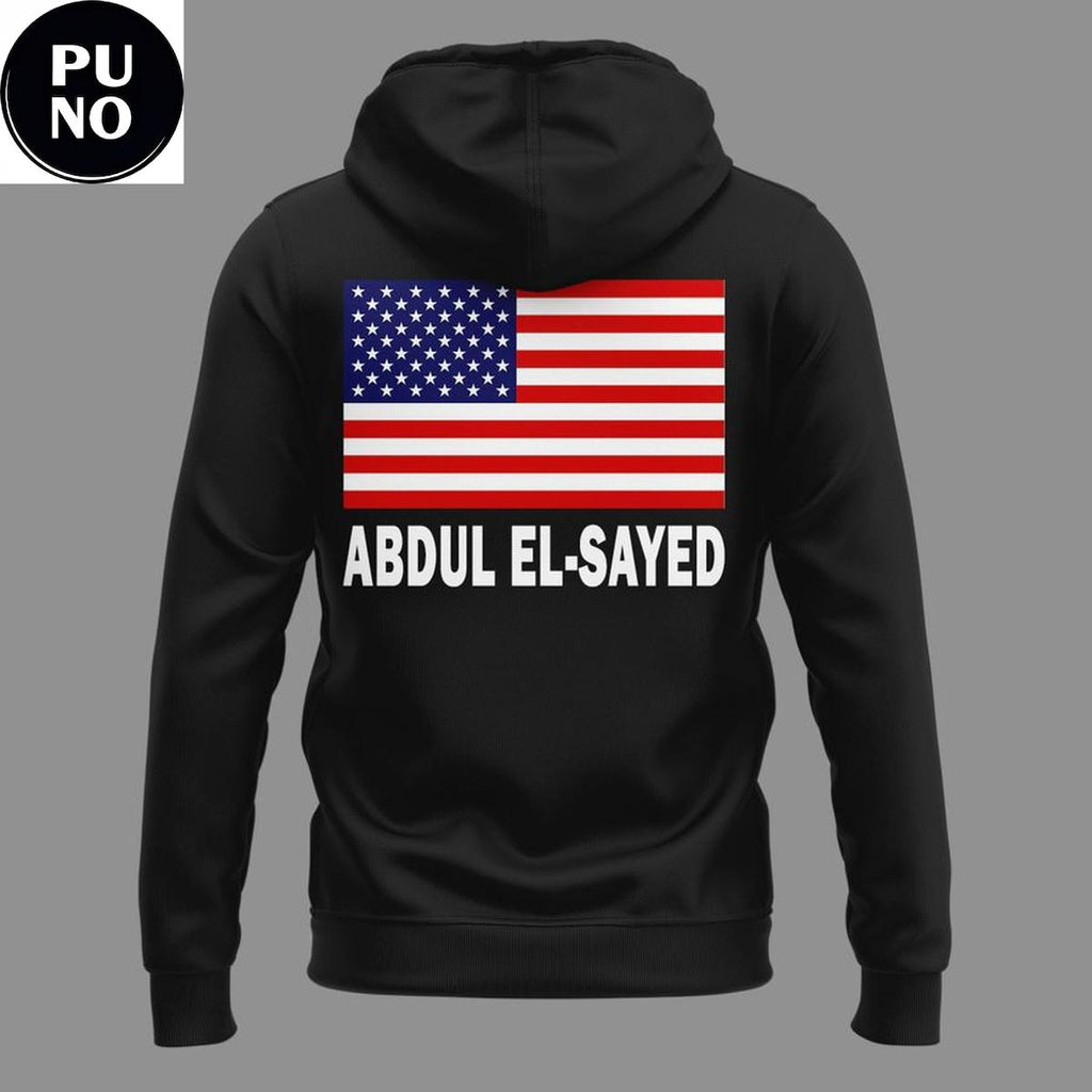 Abdul El-Sayed Wins Michigan Democratic 2026 US Flag Hoodie T-Shirt