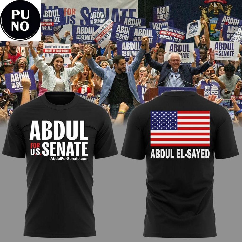 Abdul El-Sayed Wins Michigan Democratic 2026 US Flag Hoodie T-Shirt