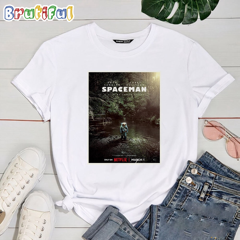 Adam Sandler Paul Dano Carey Mulligan Spaceman A Film By Johan Renck Only On Netflix March 1 T-Shirt