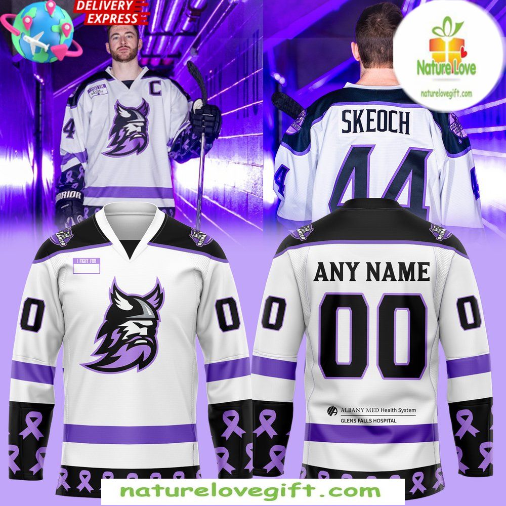 Hockey Jersey Adirondack Thunder Fight Cancer 2026