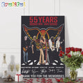 Aerosmith 55th Anniversary 1970-2025 Thank You For The Memorries Wall Art Poster Canvas
