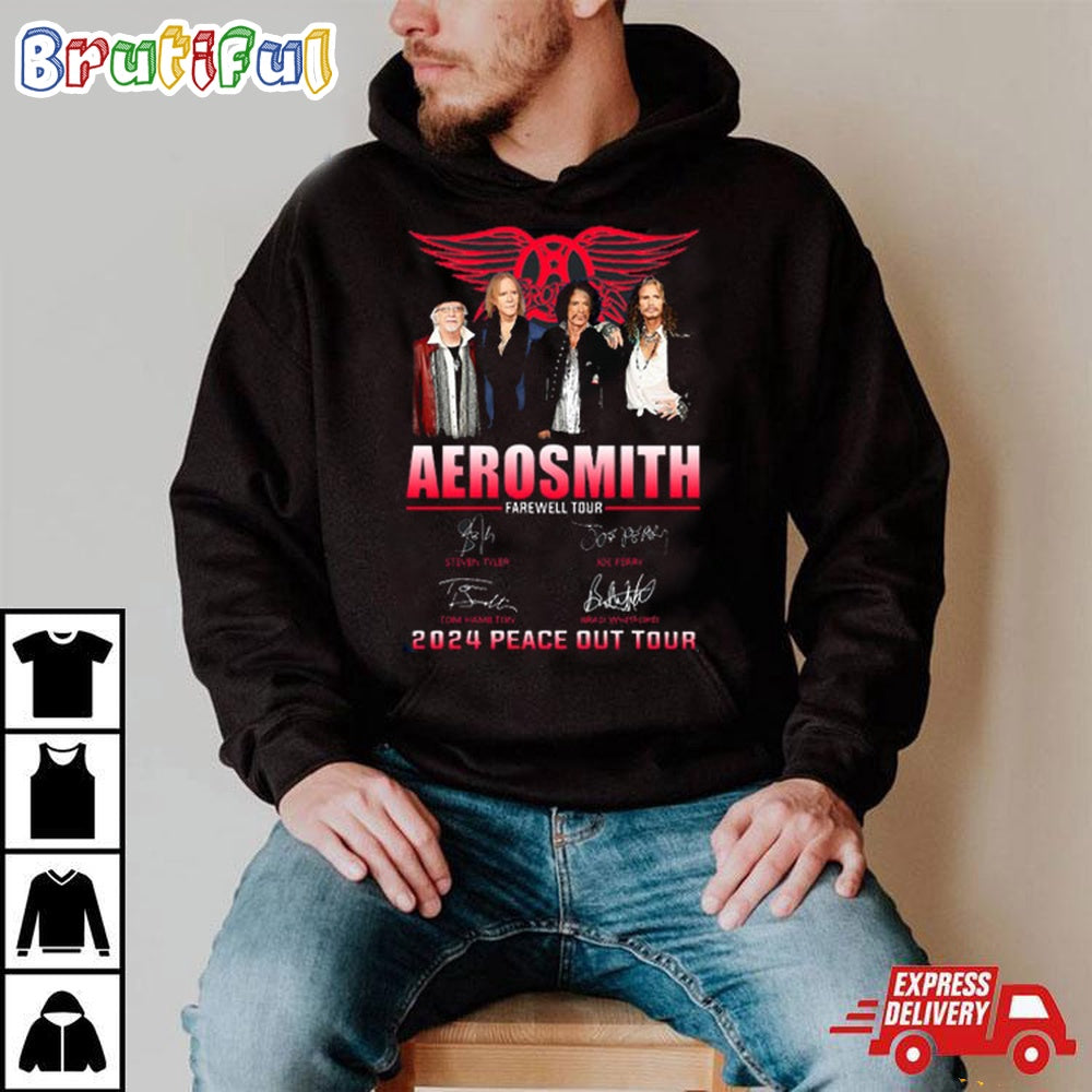 Aerosmith Peace Out Tour 2024 T Shirt, Peace Out Tour 2024 Shirt, Aerosmith Band Shirt