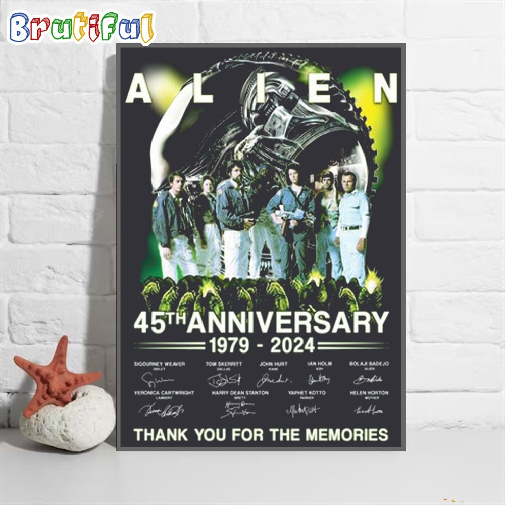Ailen 45th Anniversary Thank You For The Memories Wall Art Poster Canvas