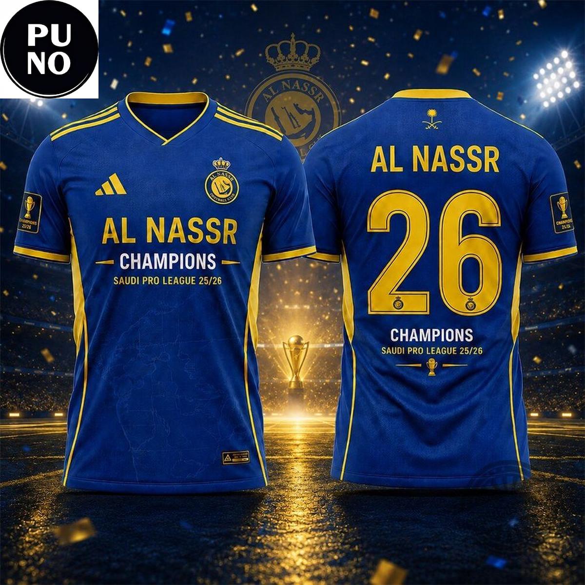 Al-Nassr FC 2026 Champions Saudi Pro League Blue Shirt