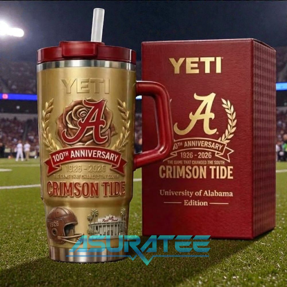 Alabama Crimson Tide 100th Anniversary Limited Edition YETI Tumbler