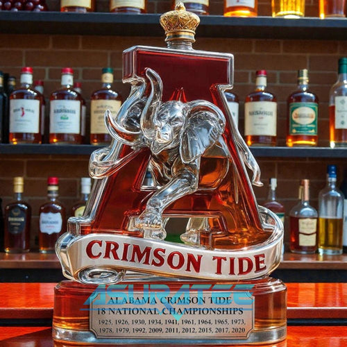 Alabama Crimson Tide 18 National Championship Whiskey Bottle