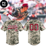 Alabama Crimson Tide 2026 Military Appreciation Camo Personalized Baseball Jersey