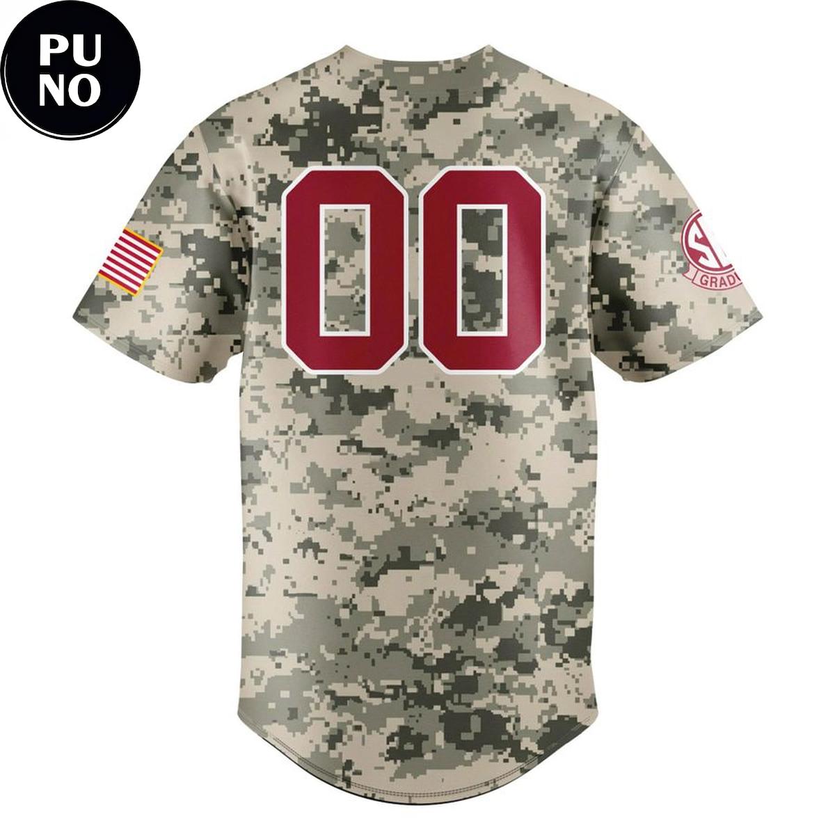 Alabama Crimson Tide 2026 Military Appreciation Camo Personalized Baseball Jersey