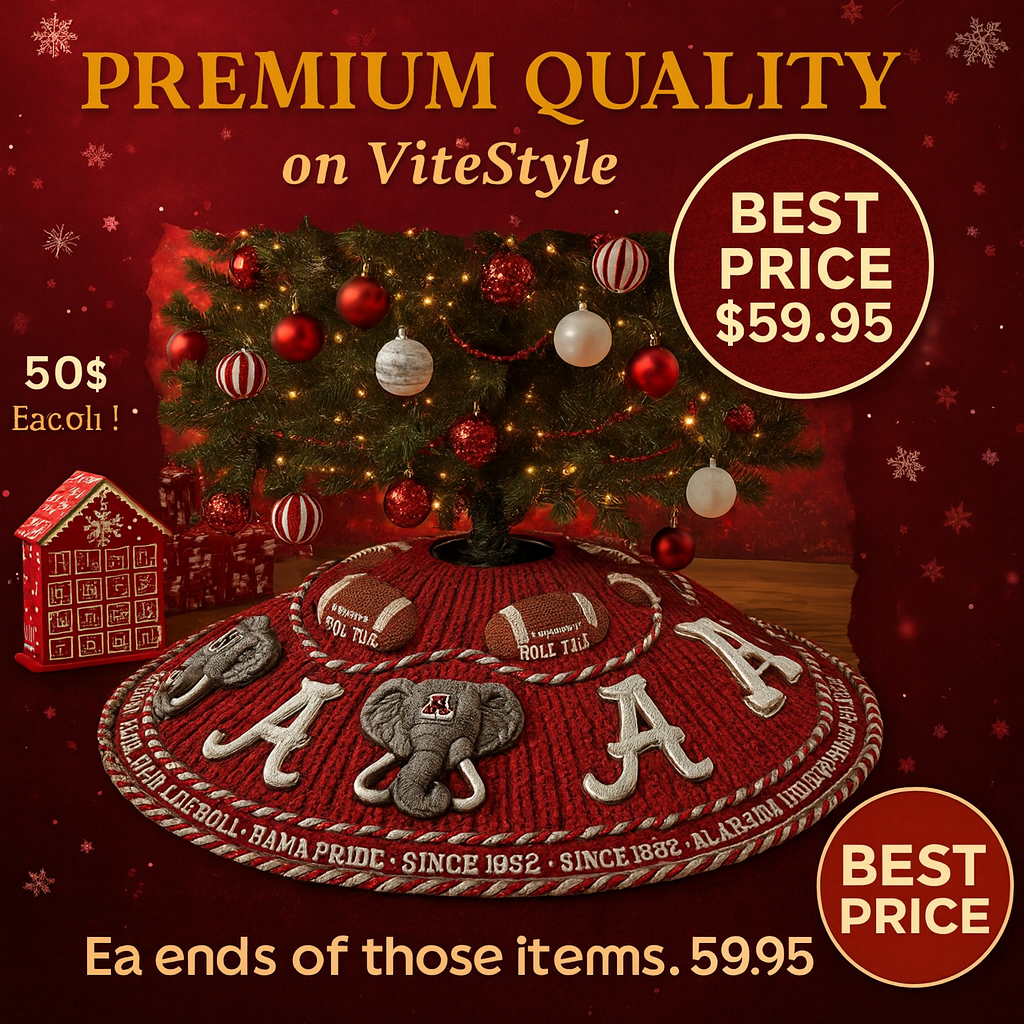 NEW Alabama Crimson Tide Christmas Tree Skirt