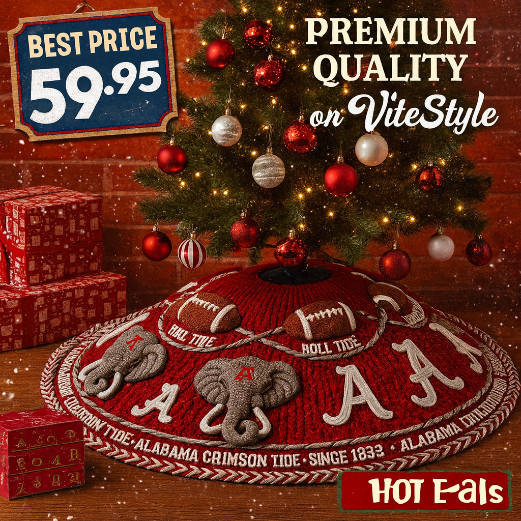 NEW Alabama Crimson Tide Christmas Tree Skirt
