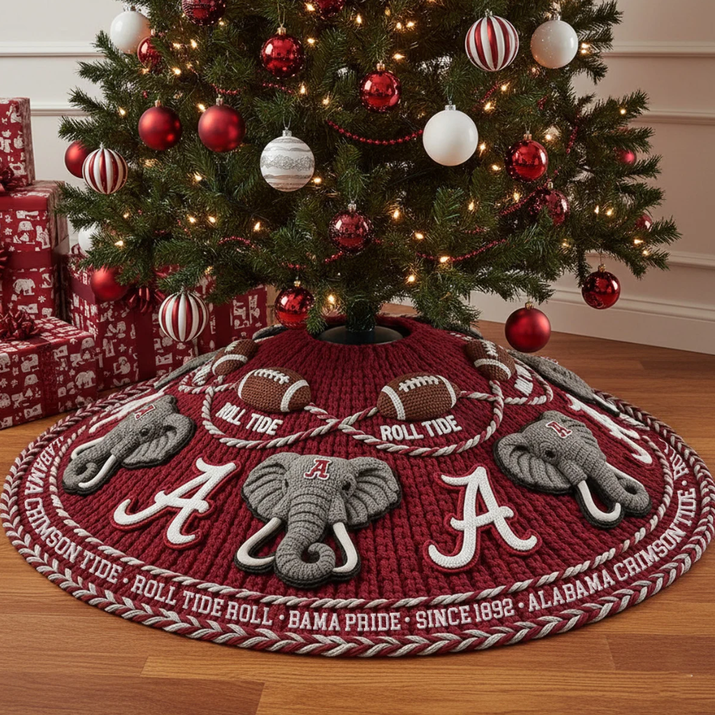 NEW Alabama Crimson Tide Christmas Tree Skirt