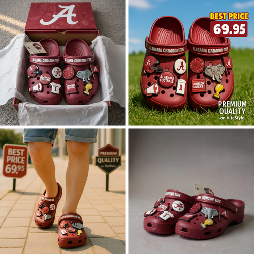 Alabama Crimson Tide Croc Charms